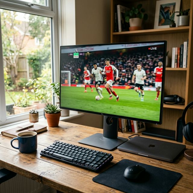 Computador portátil usado para assistir IPTV e testar filmes séries e canais ao vivo